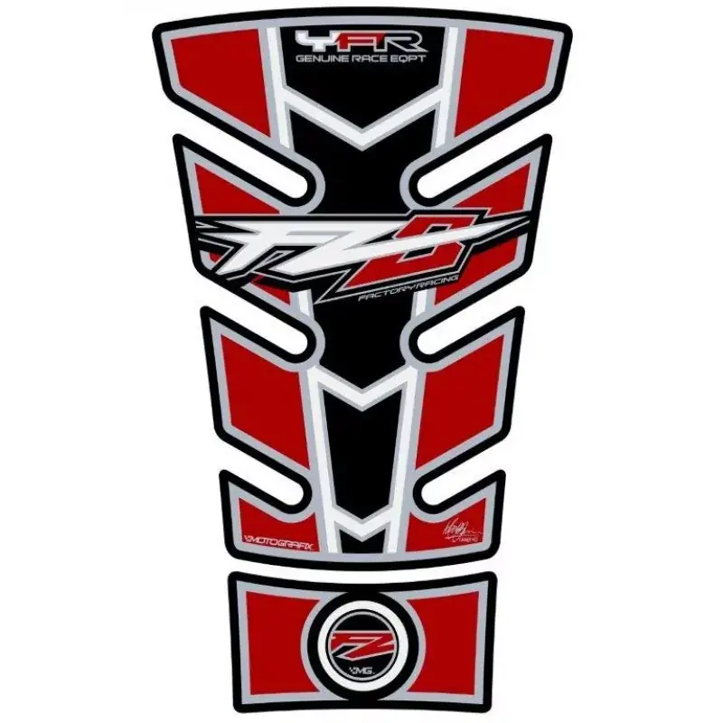 Sofort Bestellen Motografix 3D Gel Tank Pad Rot passend für Yamaha FZ8