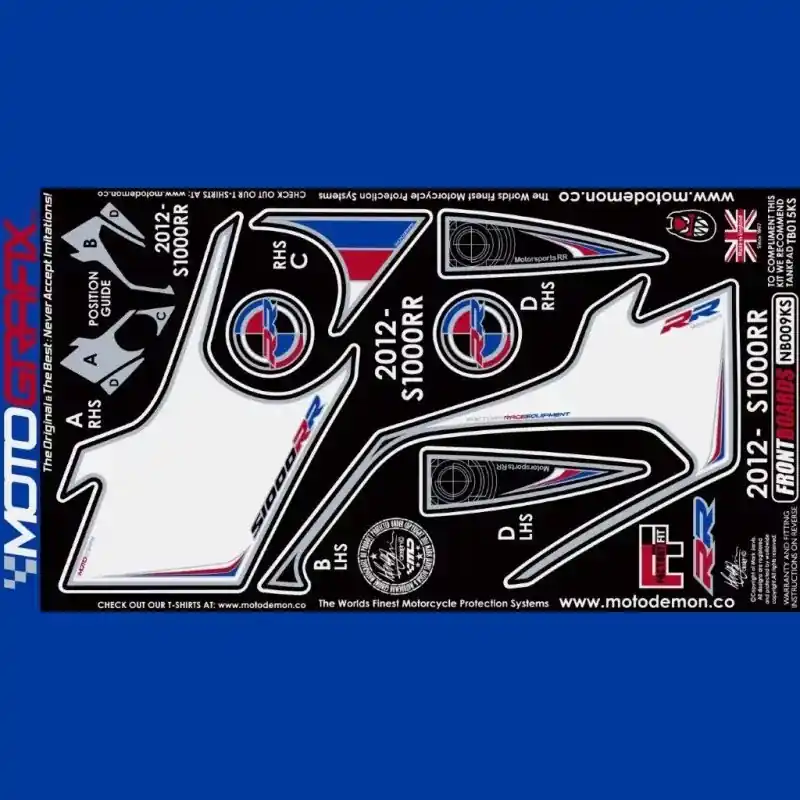Motografix Steinschlagschutz vorn passend für BMW S 1000 RR / HP4 2012-2014 Kostenloser Rückversand