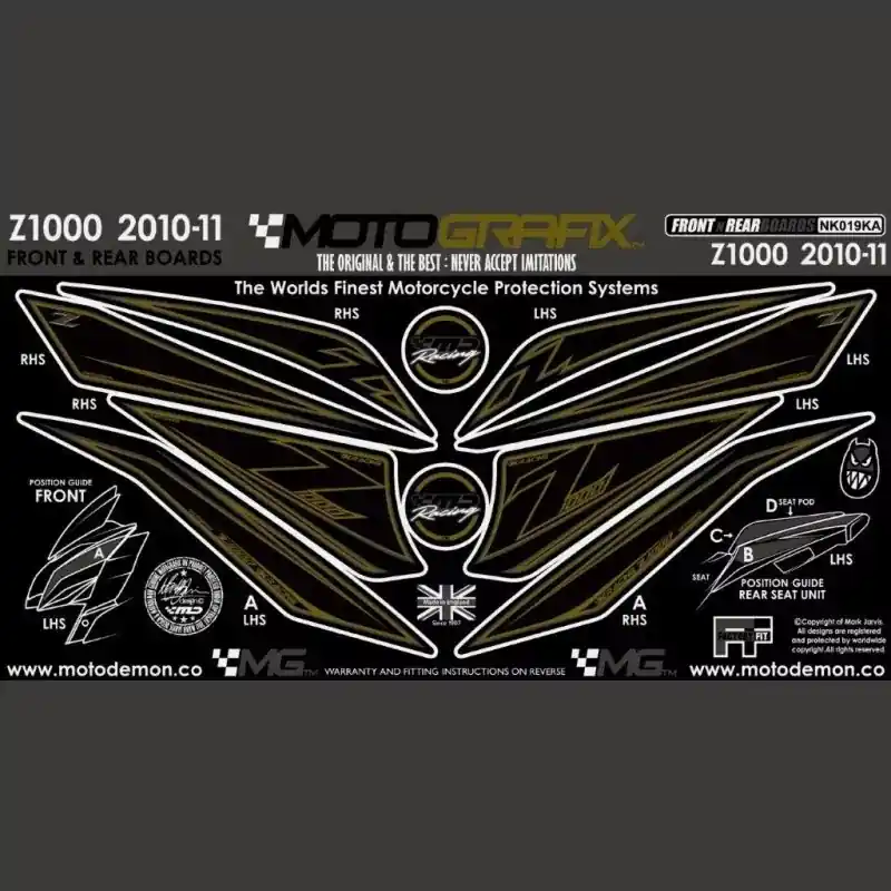 Expressversand Motografix Steinschlagschutz Set passend für Kawasaki Z 1000 2010-2013