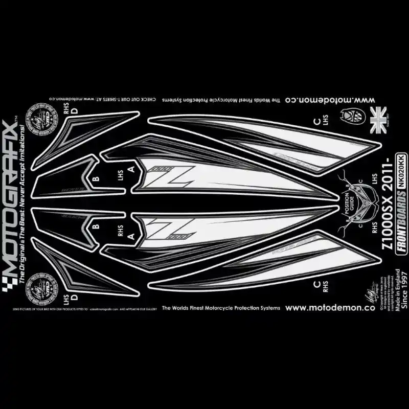 Motografix Steinschlagschutz vorn passend für Kawasaki Z 1000 SX 2011-2016 Gratis Versand