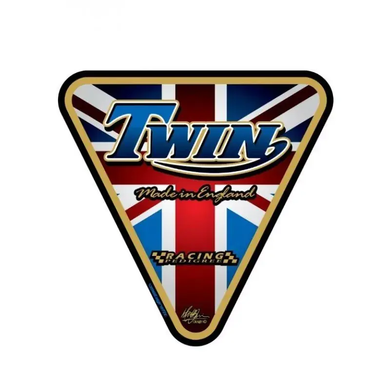 Motografix 3D Gel Tankpad Black/Gold passend für Triumph Twin Nur Heute